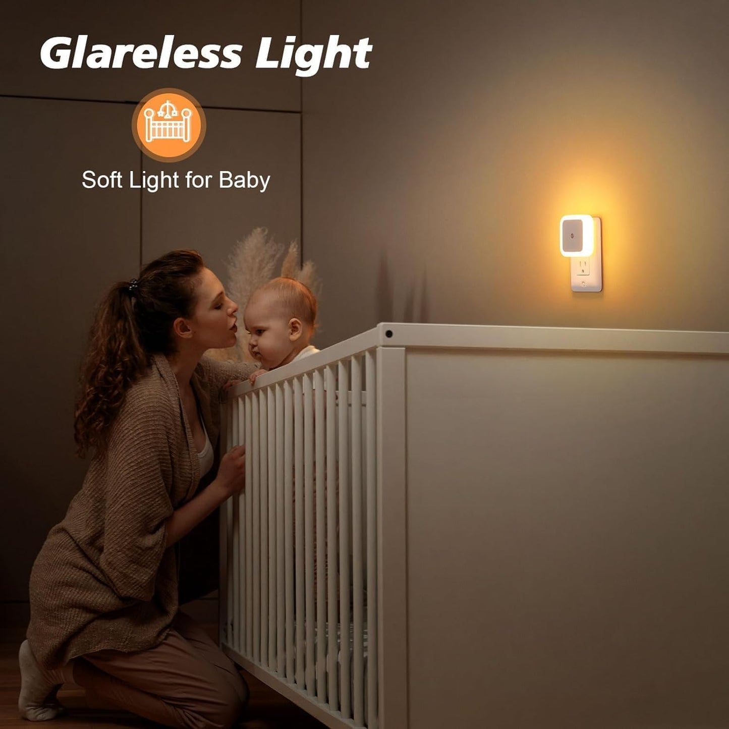 Sensor LED Night Light with Auto ON/OFF – Energy-Saving Soft Brightness Lamp for Bedroom, Kids Room & Hallways