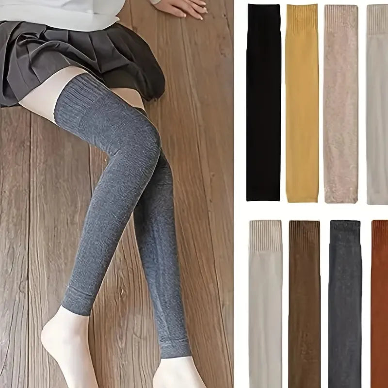 Warm Fleece-Lined OTK Socks for Male&Female– Soft & Cozy Leg Warmers