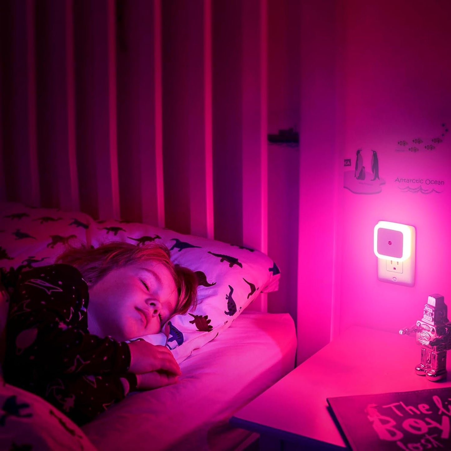 Sensor LED Night Light with Auto ON/OFF – Energy-Saving Soft Brightness Lamp for Bedroom, Kids Room & Hallways