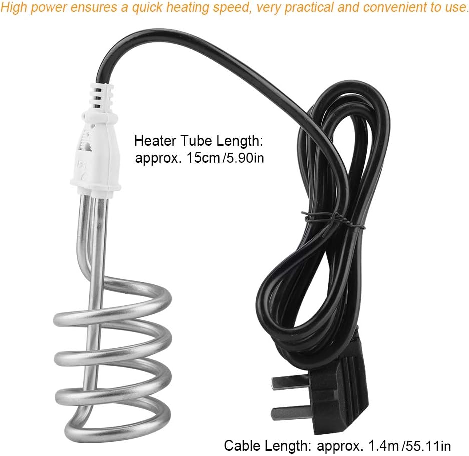 2000W Shockproof Water Heating Rod NSG F8 | Fast Bucket Heater for Bath, Kitchen & Home Use