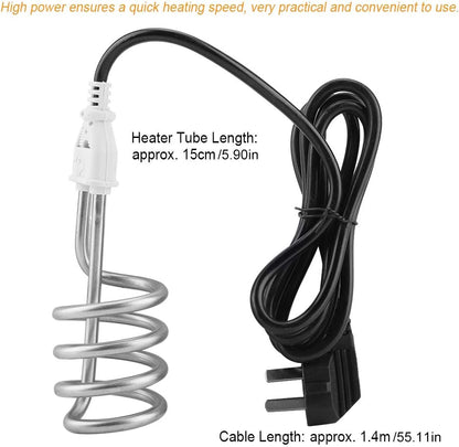 2000W Shockproof Water Heating Rod NSG F8 | Fast Bucket Heater for Bath, Kitchen & Home Use