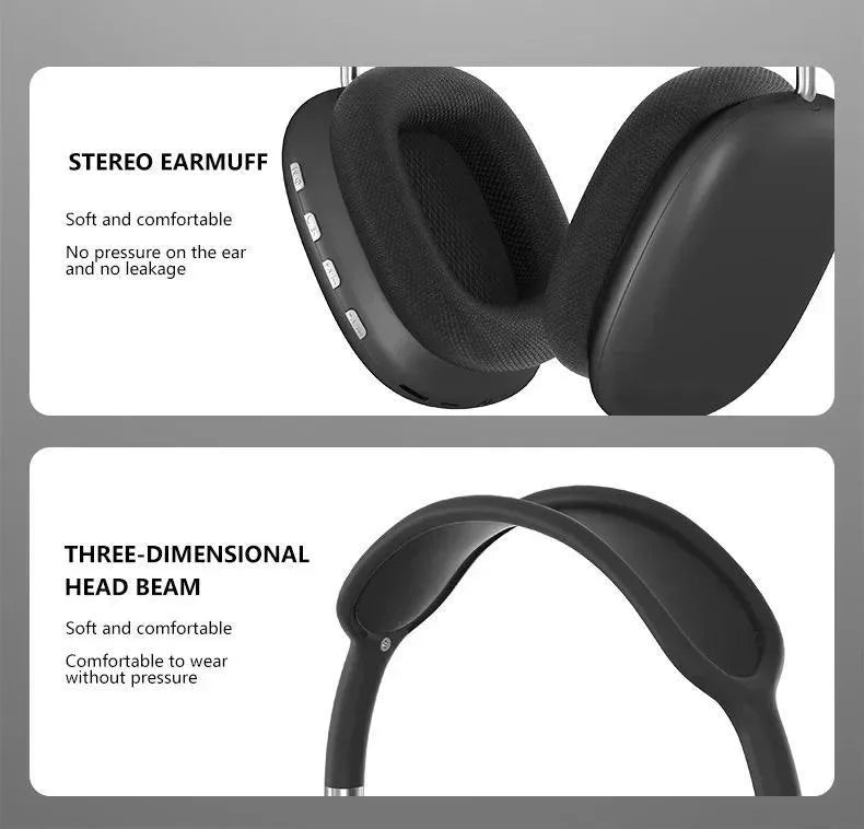 P9 Wireless Bluetooth Headphones with Mic – Noise Cancelling Stereo Sports & Gaming Headset