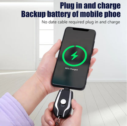 LEST Mini 1500mAh Keychain Power Bank | Fast Wireless Backup Charger for iPhone & Android