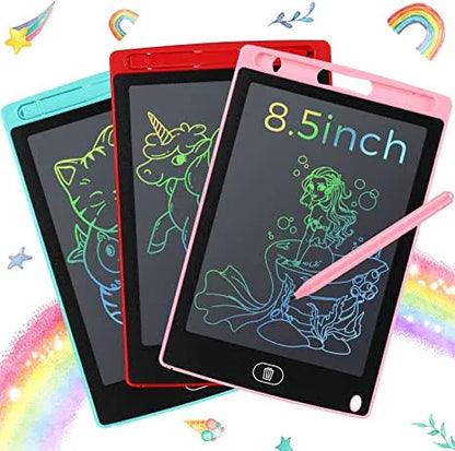 8.5” LCD Writing & Drawing Tablet | Multicolor Electronic Erasable Board for Kids Learning