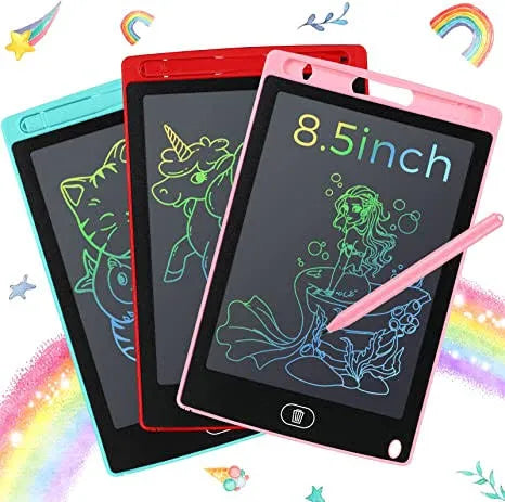 8.5” LCD Writing & Drawing Tablet | Multicolor Electronic Erasable Board for Kids Learning