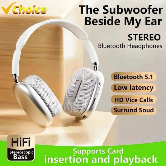 P9 Wireless Bluetooth Headphones with Mic – Noise Cancelling Stereo Sports & Gaming Headset