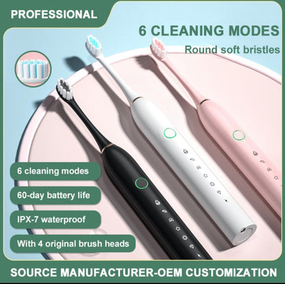 Smart Electric Toothbrush for Adults & Kids | 5/6 Modes, Rechargeable, Waterproof