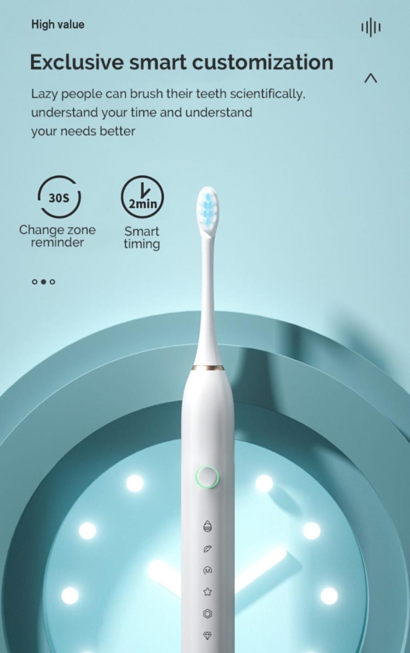 Smart Electric Toothbrush for Adults & Kids | 5/6 Modes, Rechargeable, Waterproof
