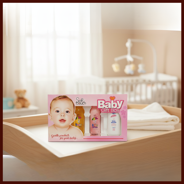 Soft Touch Baby Care Gift Set (4-Pack) | Baby Shampoo, Oil & Lotion 50ml