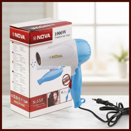 Electric Foldable Travel Hair Dryer | Nova N-658 Compact Design