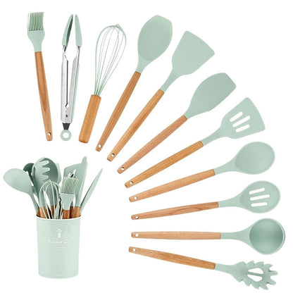12 Pcs Silicone Kitchen Utensils – Heat-Resistant & BPA-Free Cooking Tools Set