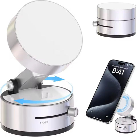 DAN TECHNOLOGY Vacuum Magnetic Suction Cup Swivel Stand – Universal Folding Mobile Phone Holder