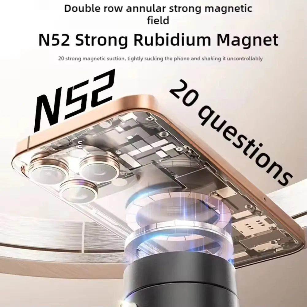 DAN TECHNOLOGY Vacuum Magnetic Suction Cup Swivel Stand – Universal Folding Mobile Phone Holder