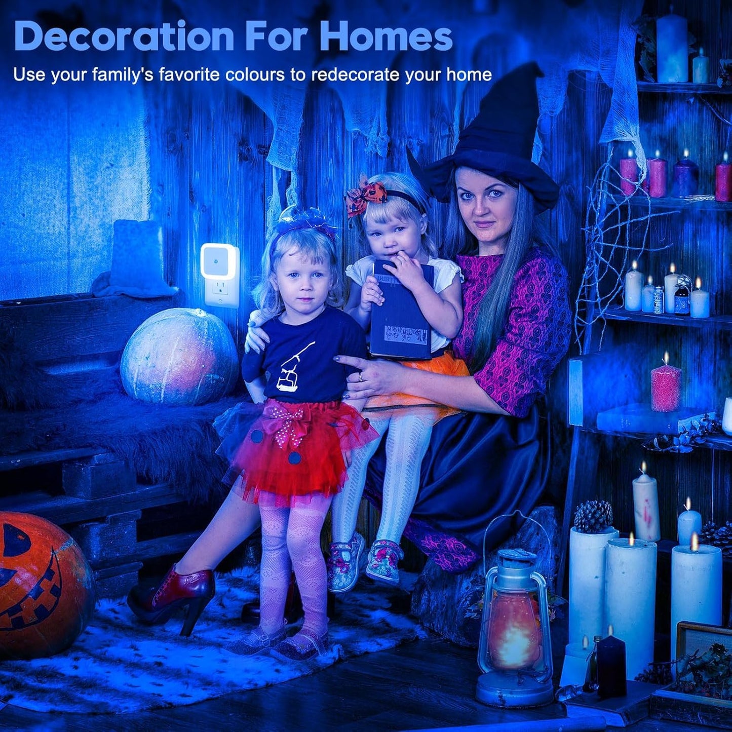 Sensor LED Night Light with Auto ON/OFF – Energy-Saving Soft Brightness Lamp for Bedroom, Kids Room & Hallways