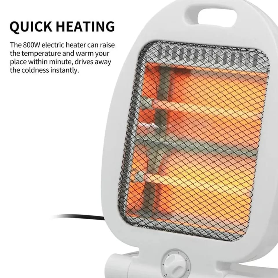 Portable Foldable Room Heater | Fast Heating, Low Power Use & Safety Switch (300W/600W/800W)