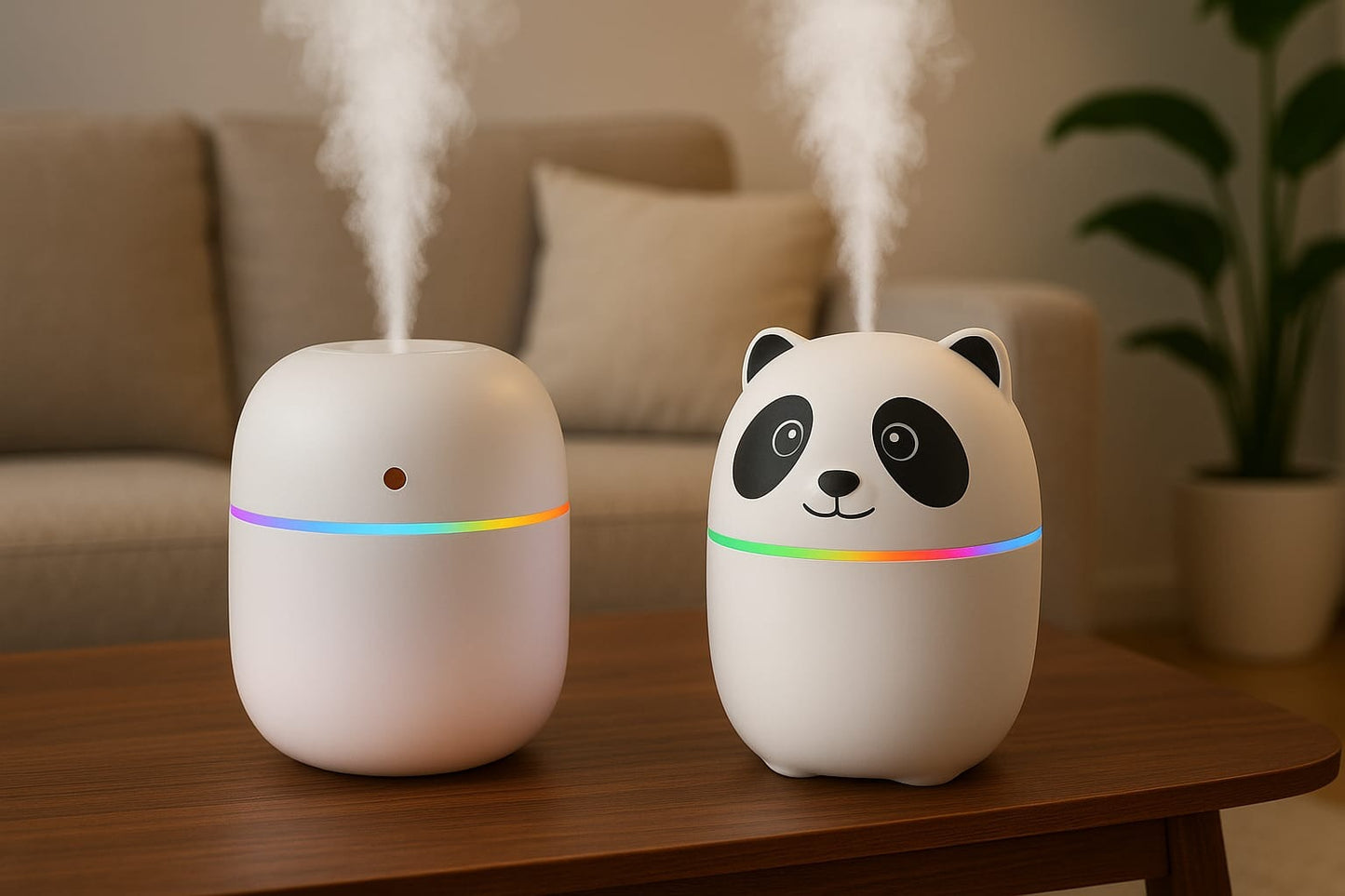 Mini USB Air Humidifier – Silent Cool Mist & LED Night Light for Home, Car & Office