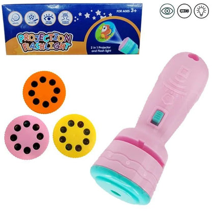 3-Slide Projector Flashlight Torch | Kids Educational Night Light Toy