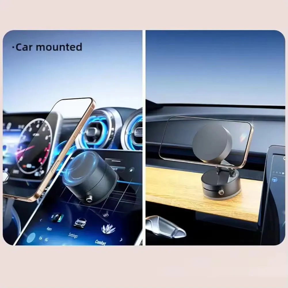 DAN TECHNOLOGY Vacuum Magnetic Suction Cup Swivel Stand – Universal Folding Mobile Phone Holder