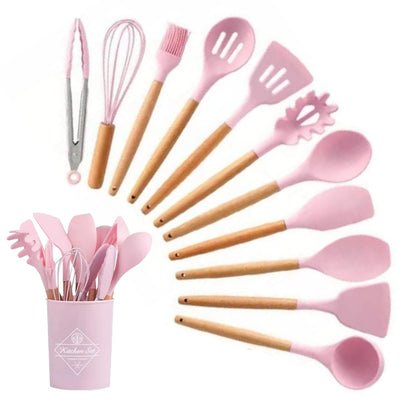 12 Pcs Silicone Kitchen Utensils – Heat-Resistant & BPA-Free Cooking Tools Set