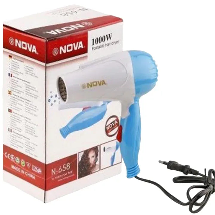 Electric Foldable Travel Hair Dryer | Nova N-658 Compact Design