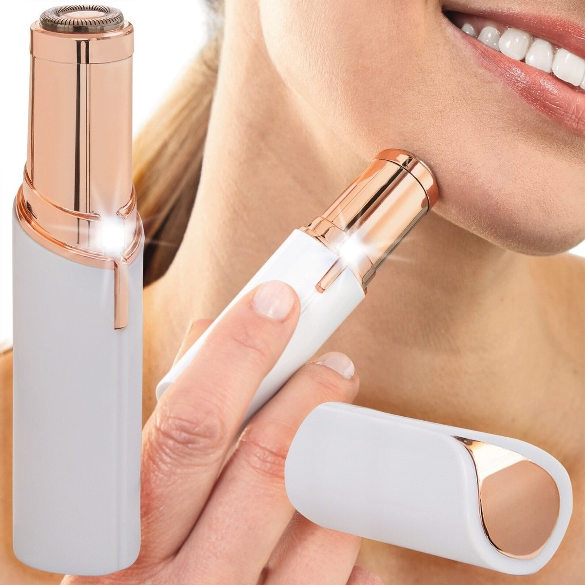 Beauty 2-in-1 Electric Eyebrow Trimmer & Facial Hair Remover for Women