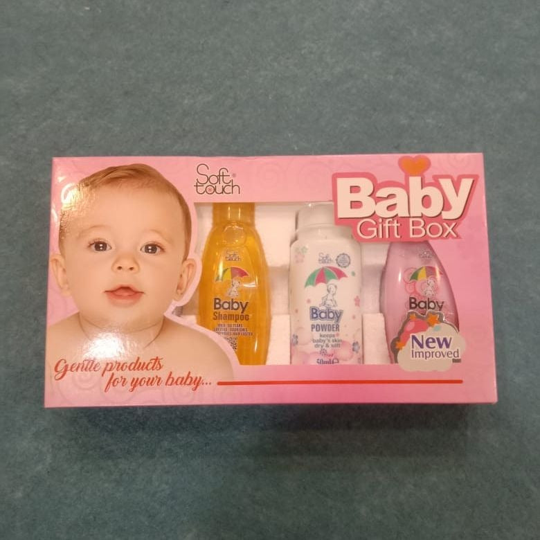 Soft Touch Baby Care Gift Set (4-Pack) | Baby Shampoo, Oil & Lotion 50ml