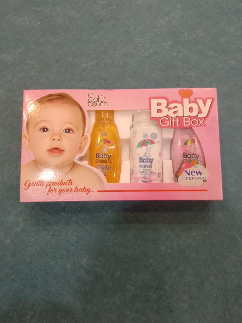 Soft Touch Baby Care Gift Set (4-Pack) | Baby Shampoo, Oil & Lotion 50ml