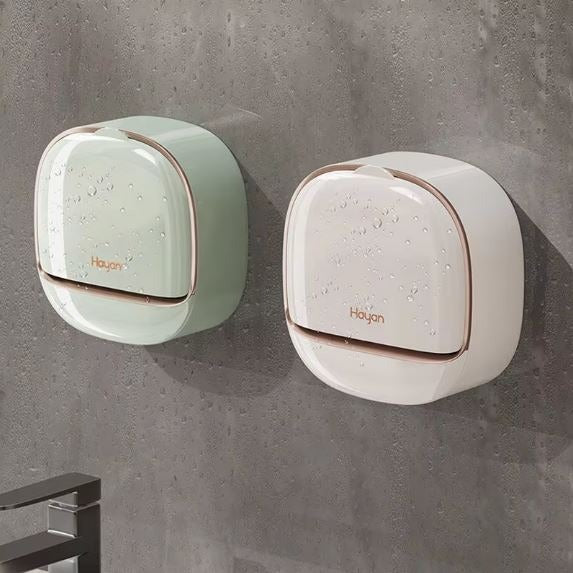 Wall-Mounted Soap Dish with Lid & Tray | Bathroom Organizer