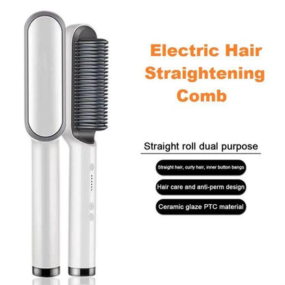 Electric Hair Straightener Brush | Fast Hair Styling Tool