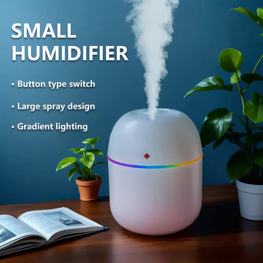 Mini USB Air Humidifier – Silent Cool Mist & LED Night Light for Home, Car & Office