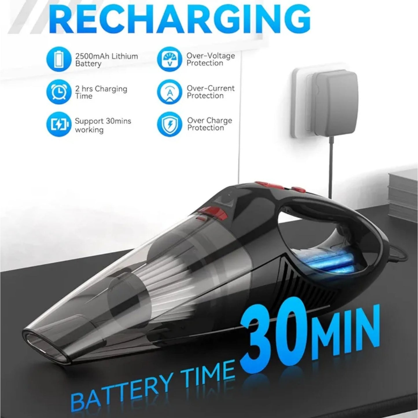 Wireless Car Vacuum Cleaner 4 in 1 | Powerful Suction