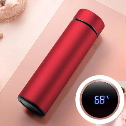 Temperature Water Bottle, LED Temperature Display, Hot Cold Vacuum Flasks, stainless Steel Thermos, LED 500ML Smart Thermos