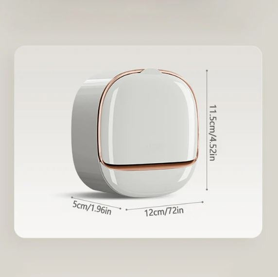 Wall-Mounted Soap Dish with Lid & Tray | Bathroom Organizer