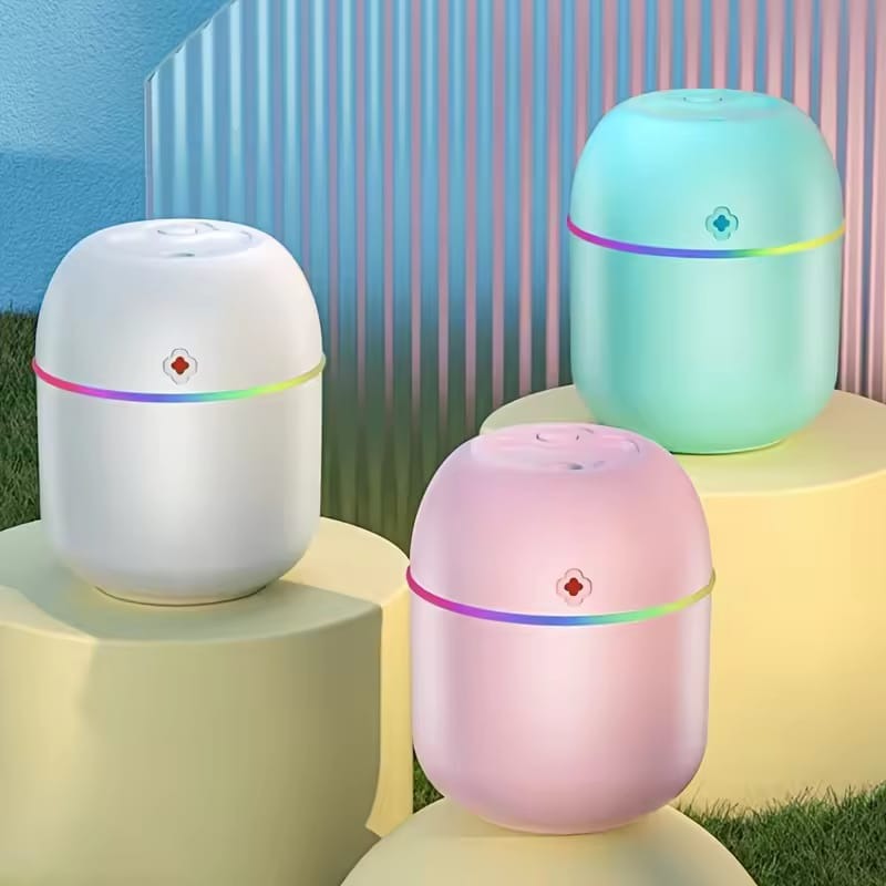 Mini USB Air Humidifier – Silent Cool Mist & LED Night Light for Home, Car & Office