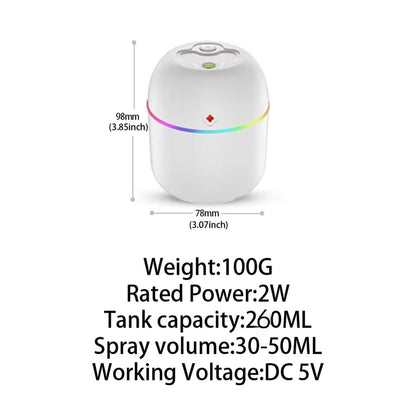 Mini USB Air Humidifier – Silent Cool Mist & LED Night Light for Home, Car & Office