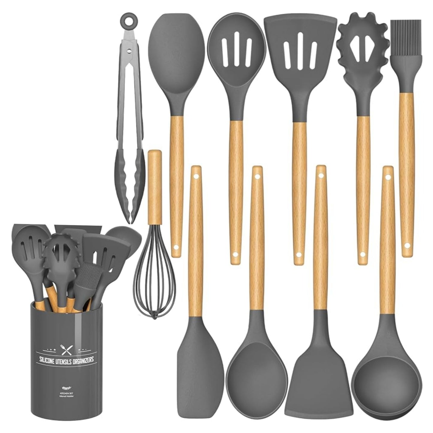 12 Pcs Silicone Kitchen Utensils – Heat-Resistant & BPA-Free Cooking Tools Set